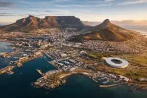 cape town at golden hour