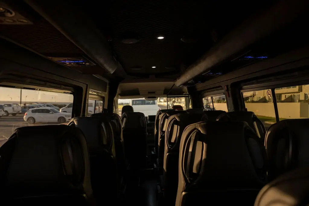 Inside of minibus