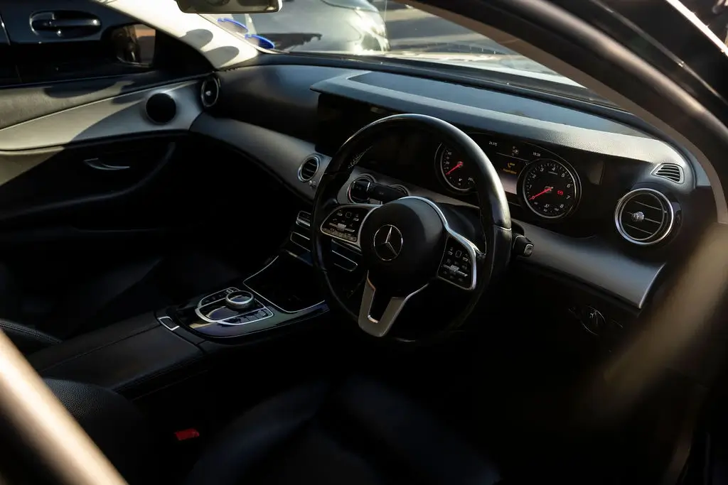 wolf shuttles luxury sedan Mercedes inside view